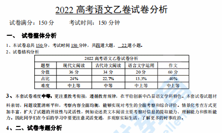 @2023届高考学子及家长:2022高考全国乙卷8科全面试卷分析来了!备考必用!(图4) @2023届高考学子及家长:2022高考全国乙卷8科全面试卷分析来了!备考必用!(图4)