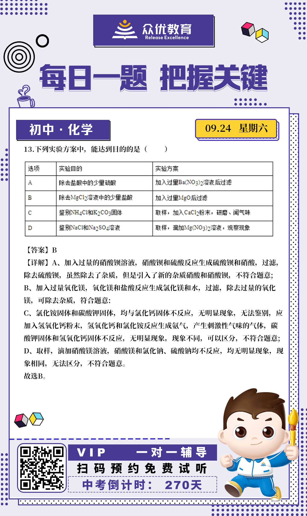 【初中化学】2022·广州卷：“实验类” 选择题精选(图1)